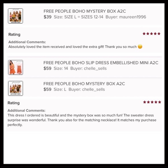 FREE PEOPLE MYSTERY BOX BOHO STYLE A2C - Picture 3 of 15